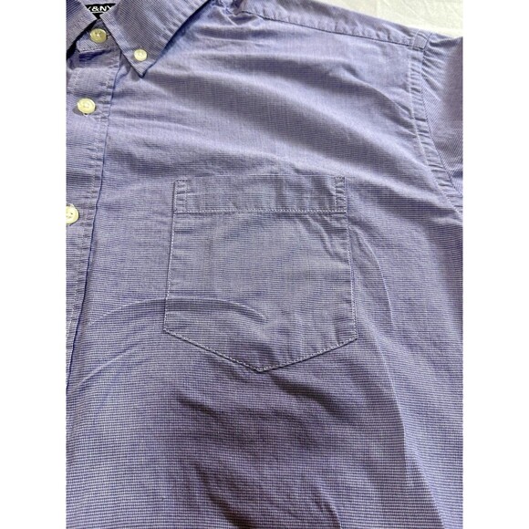 Mix & NY Purple Short Sleeve Button Down Shirt Men's XL - Picture 7 of 12